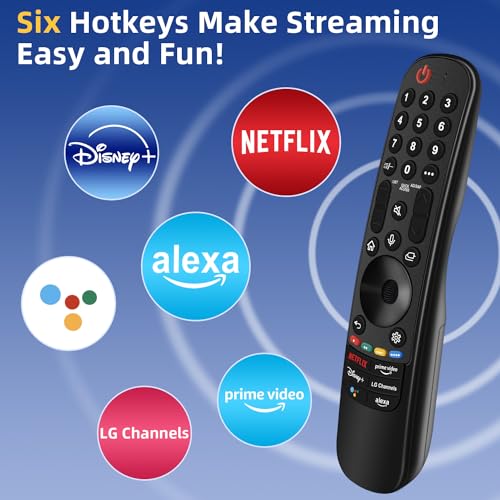for LG TV Remote Replacement, for All 2019-2023 LG Remote Control for LG Smart TVs, for LG Magic Remote MR22/23GA with Voice and Pointer Function. for LG TV ThinQ OLED WebOS UHD 4K. 1-Year Warranty.