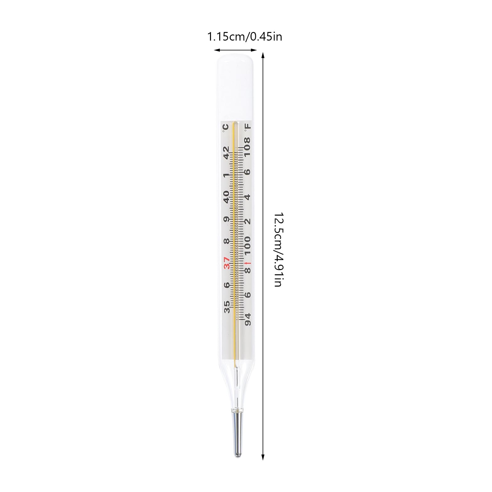 MAGICLULU 1Pc Glass Oral Temperature Adult Free Clinic Armpit Fast Reading Fever Indicator(Ramdom Style)