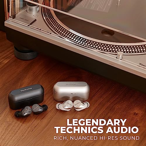 Technics HiFi True Wireless Multipoint Bluetooth Earbuds with Advanced Noise Cancelling, Impressive Call Quality Using JustMyVoice Technology, Alexa Built in, EAH-AZ60-K (Black)