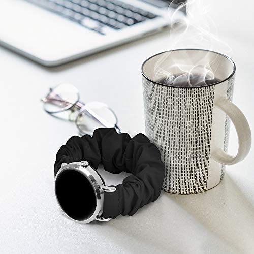 20mm 22mm Scrunchies Watch Bands, Elastic Replacement Bands for Samsung Galaxy Watch 4 5 Pro 6 7 Classic Galaxy Active 1 2 40mm 44mm for Women BPP-M