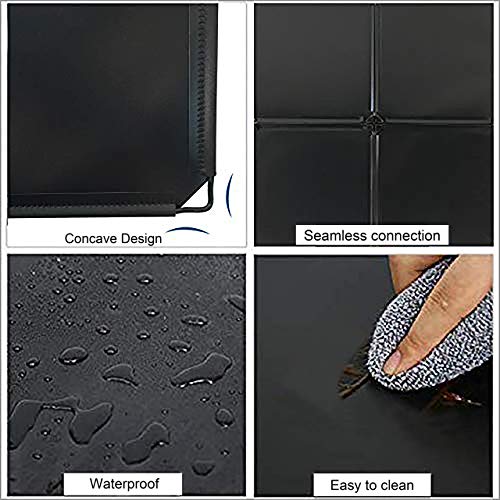 C&AHOME Cube Storage Organizer, 6-Cube Shelves Units, Closet Cabinet, DIY Plastic Modular Book Shelf, Ideal for Bedroom, Living Room, Office, 36.6" L x 12.4" W x 36.6" H Black SHS3506A