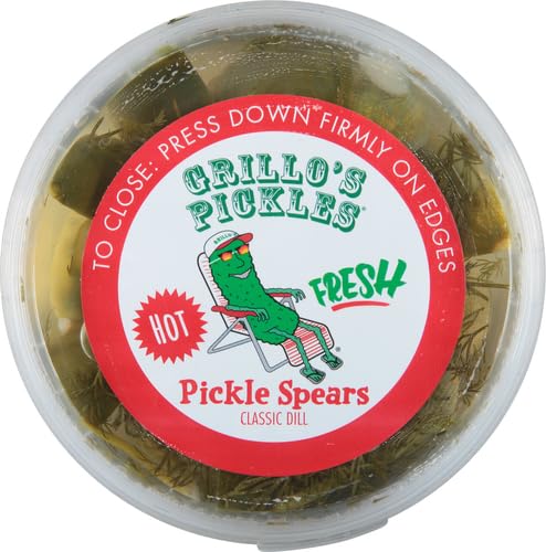 Grillo's Pickles Hot Classic Dill Pickle Spears, 32 Fl Oz