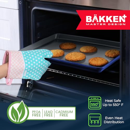 BAKKENMASTER Square Cake Pan - Aluminized Steel, Ceramic Non-Stick Coating, Non-Toxic, Ideal Size, Heavy-Duty, Elevate Your Baking with Durability and Style!