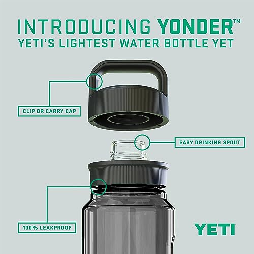 YETI Yonder 750 ml/25 oz Water Bottle with Yonder Chug Cap, Charcoal