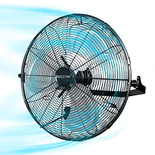 BEESTAR 18 inch High Velocity Wall Mount Fan,Industrial Fan with 3 Spe