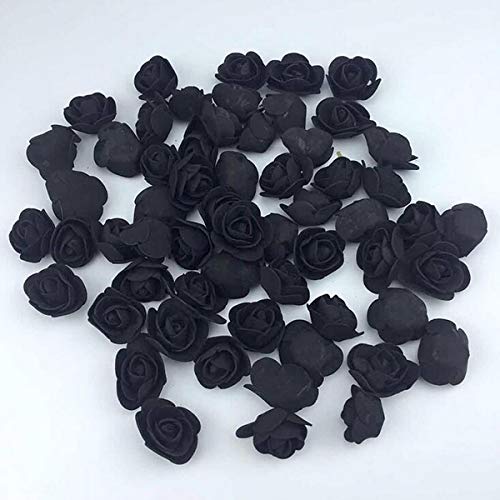 Snadulor 500 Pcs Mini PE Foam Fake Rose Flower Heads Artificial Rose Flowers Handmade DIY Wedding Bride Bouquet Home Decoration(Red)