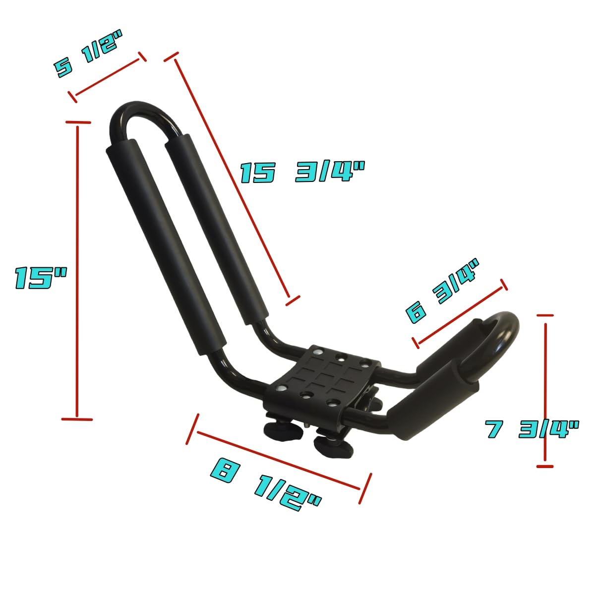 2 Pairs Kayak Roof Rack for Car Top Roof Mount Carrier J Cross Bar Canoe Boat