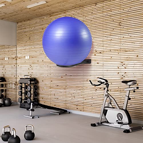 XIAO PEI Medicine Ball Rack - Wall Mount Stability Ball Storage Rack(1 Black)