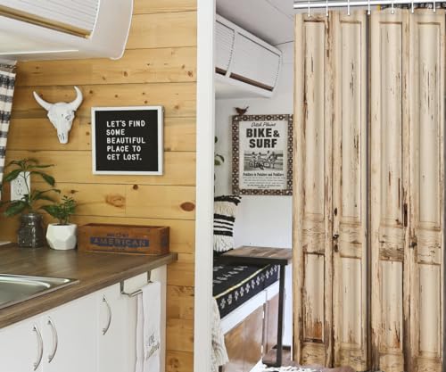 Rustic Wooden Barn Door Vintage Shower Curtain for Bathroom, Stall Barn Door Wood Farmhouse Bathroom Home Decor American Countryside Life Polyester Fabric Shower Curtain Sets with Hooks36X72Inches