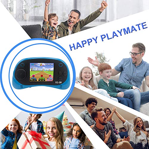 Kids Handheld Game Portable Video Game Player with 200 Games 16 Bit 2.5 Inch Screen Mini Retro Electronic Game Machine for Boys Girls (Blue)