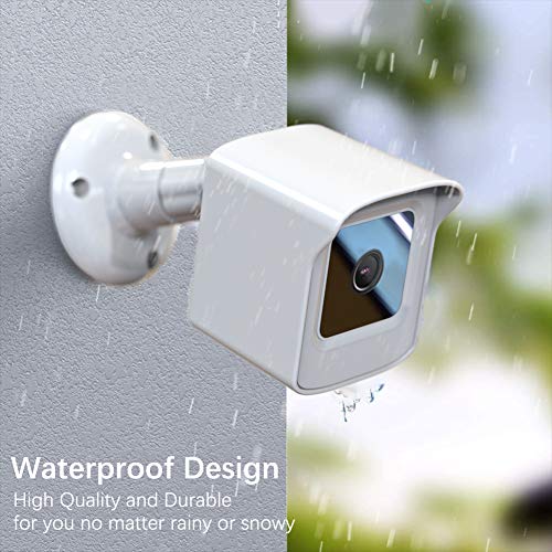 PEF Mount for All-New Wyze Cam V3 and V4, Weatherproof Protective Cover and 360 Degree Adjustable Wall Mount Solid Housing for Wyze V3 and V4 Outdoor Indoor Smart Home Camera System (White, 1 Pack)