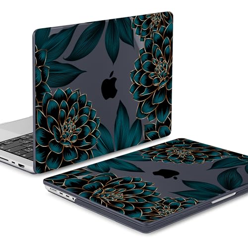 Mektron for MacBook Pro 14 inch Case 2023 Release M3 A2918 A2992 Compatible with 2022 2021 Release M2 A2779 M1 A2442 Pro/Max, Printed Plastic Hard Shell Laptop Cover,Garden Flowers
