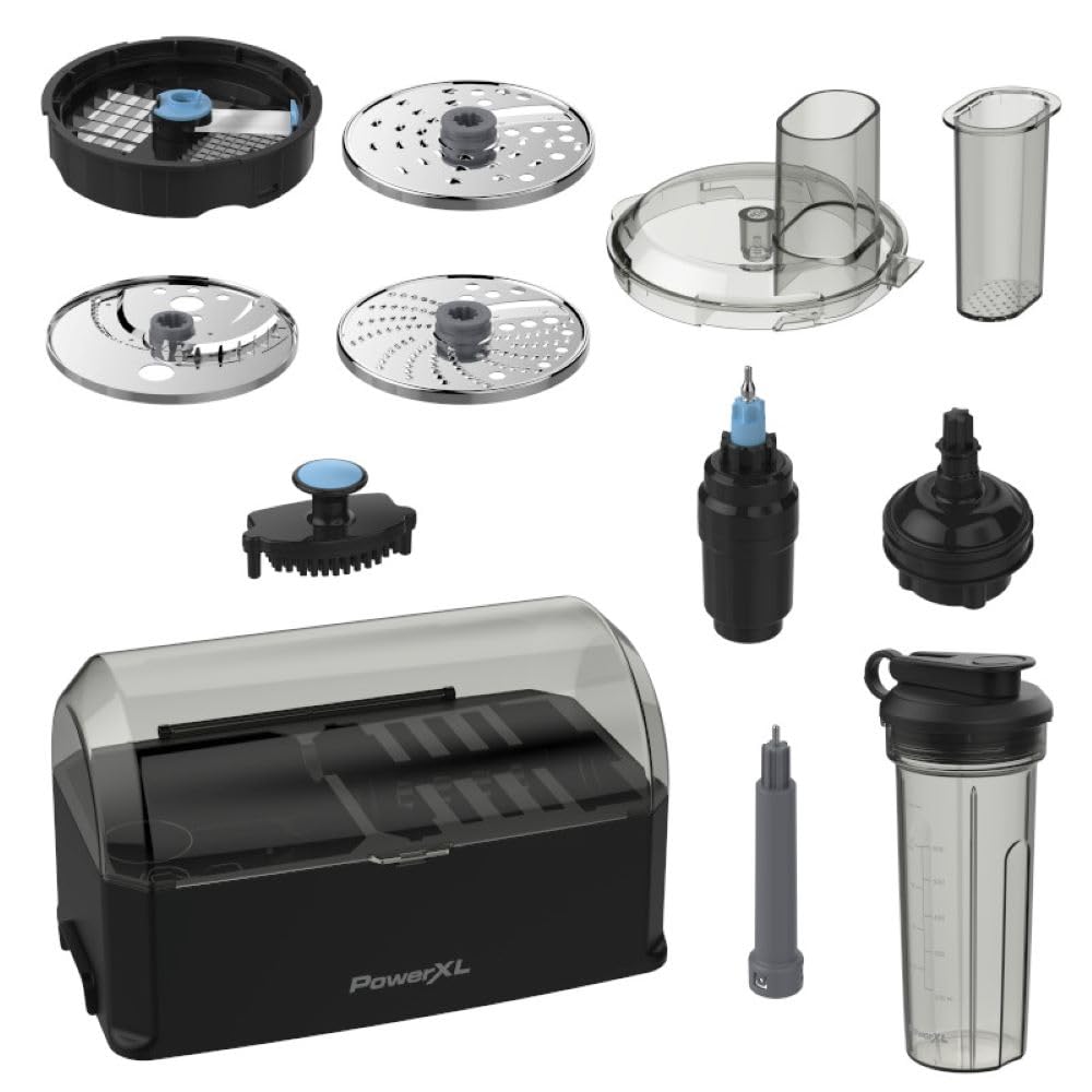 PowerXL SensiMax Blending Kitchen System – 1500W, Smart Sensing Technology, Hands-Free Blending, 3 Functions, 10 Speed Control, 72OZ Jar, 6-Tip Turbo Blade, 13 Food Processor Accessories, Storage Case