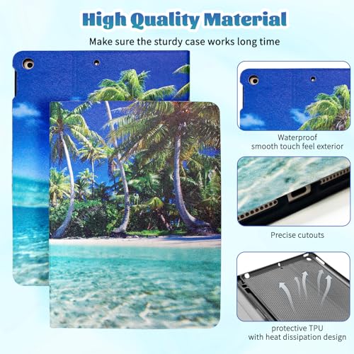 iPad 9th Generation Case, iPad 8th Generation Case, iPad 7th Generation Case, Multi-Angle Viewing Stand 10.2 Inch iPad Case Covers with Auto Sleep Wake (Coconut)