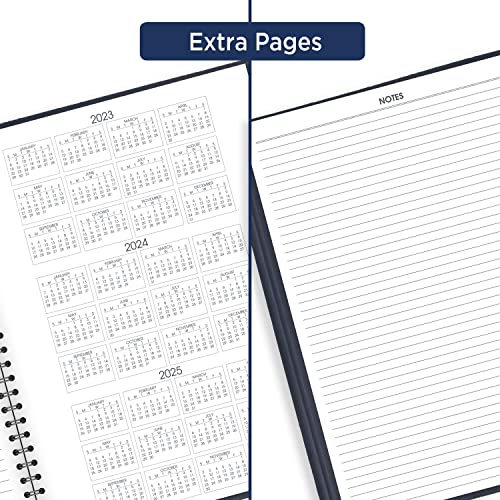 AT-A-GLANCE 2024 Weekly Planner, Quarter-Hourly Appointment Book, 8-1/4" x 11", Large, Navy (709502024)