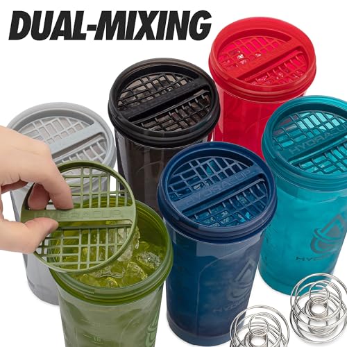 Hydra Cup OG [4 Pack] 28 oz Shaker Bottles for Protein Shakes, Shaker Cups with Ball Blender Whisk, Travel To Go, BPA Free (Multicolor, 4 Pack 28oz)