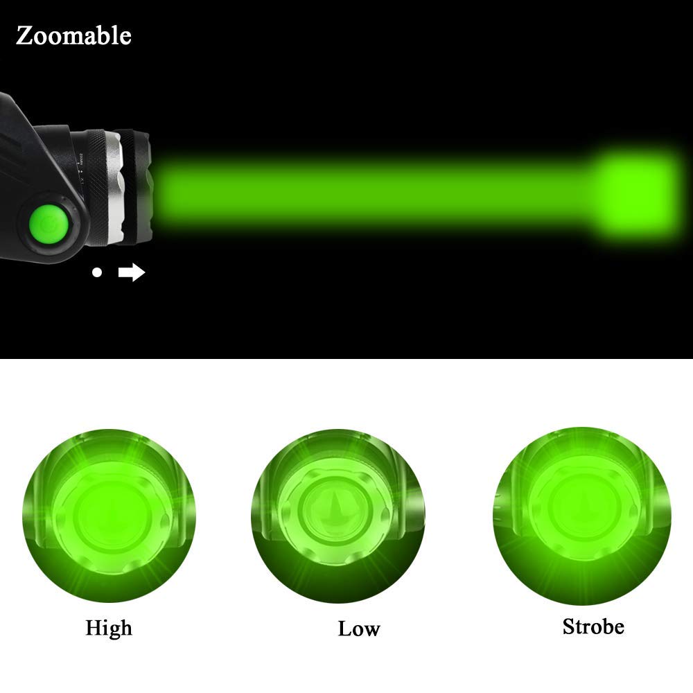 Red Light Headlamp and Green Light Headlamp Bundle