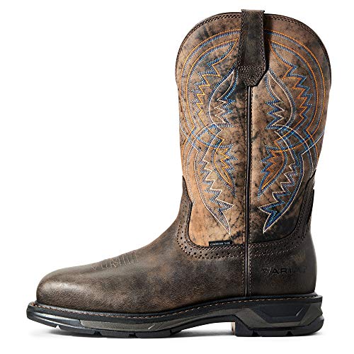 Ariat Mens WorkHog XT Coil Wide Square Toe Carbon Toe Work Boot Earth/Twilight 7.5 Wide