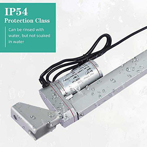 ECO-WORTHY Heavy Duty 12V 330lbs/1500N 2 Inch Stroke Linear Actuator Duarable Motor with Mounting Brackets (12V DC 2'') IP54 Waterproof Linear Motion Actuator Multi-Functions