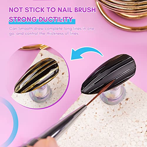 Makartt 3D Painting Gel 2pcs Clear Nail Gel For Nails Art Chrome Nail Powder No Wipe UV Gel for Gel Nail Polish Micro 3D Sculpting Gel For Nail Art 3D Carving Drawing Gel at Home & Salon DIY