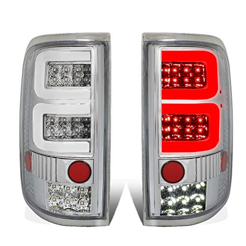 DNA MOTORING TL-F15004-LED-3D-CH-CL LED 3D Tail Light Assembly Driver & Passenger Side [Compatible with 04-08 Ford F150 Lobo]