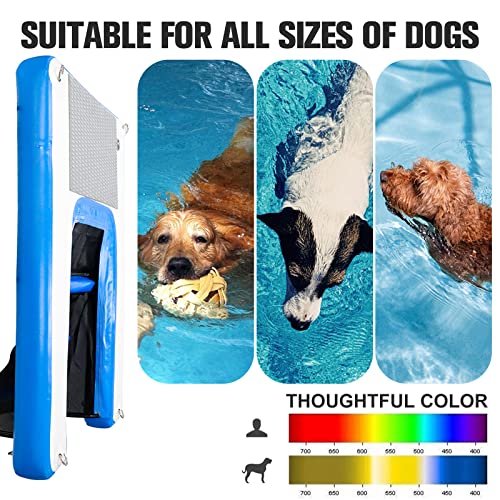 Toriexon Inflatable Water Ramp for Dogs (35.4" x 23.6")- Durable, Puncture-Resistant Surface Ensures Safe and Easy Access to Water for Dogs, Perfect for Pools, Lakes, and Beaches