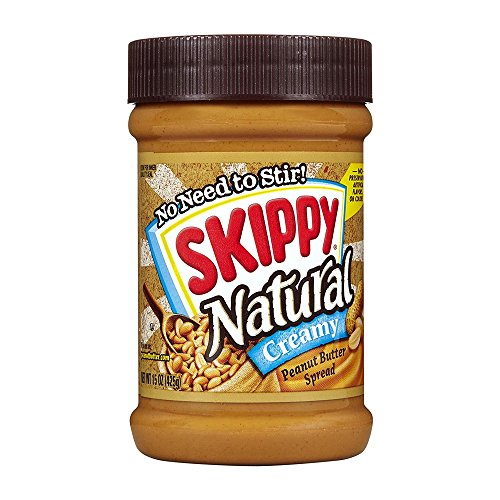 Skippy Natural Peanut Butter, Creamy, 15 oz