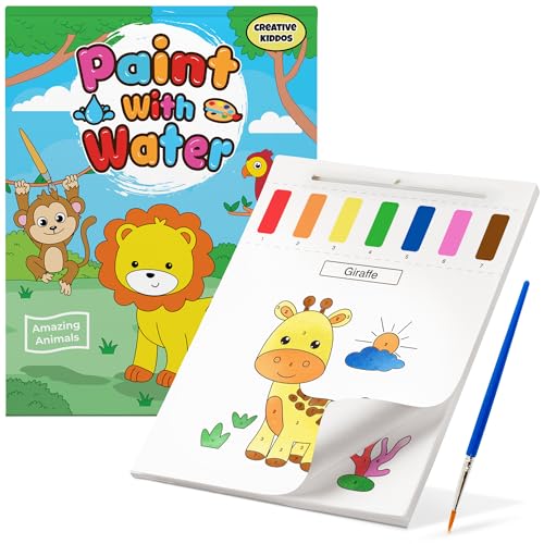 Paint with Water Coloring Books for Toddlers: 3 Books, Mess Free Kids Watercolor Painting Activity Kit - Arts and Crafts for Kids Ages 2 3 4 5 6 Years Old