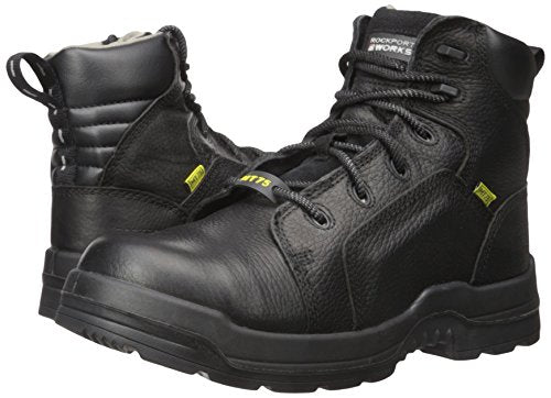 Rockport Work RK6465 Men's More Energy Composite Toe 6" Work Shoe, Black, 9.5 W US