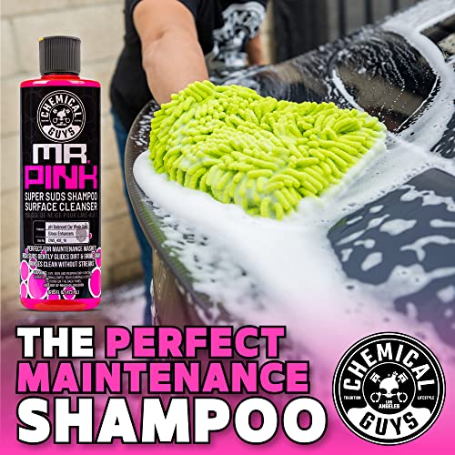Chemical Guys HOL_128 Car Cleaning Kit, with Car Wash Soap, Car Wash Bucket and 16oz Car Care Cleaning (8 items)