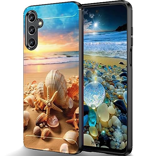 RUUHLJLET Designed for Samsung Galaxy A14 5G 6.6" 2023 Case,Brushed Texture Soft TPU Slim Fit Protective Phone Cover,Jellyfish