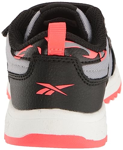 Reebok Kids Weebok Clasp Low Sneaker, Grey/Black/Neon Cherry, 4 US Unisex Toddler