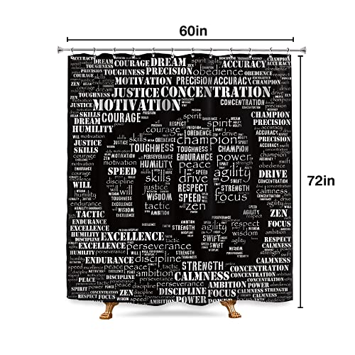 SVBright Bible Verse Scripture Shower Curtain Quotes Floral Herbs 60Wx72L Inch Vintage Botanical Plants ChristianInspirational 12 Pack Hooks Polyester Waterproof Fabric Bathroom Bathtub Panels