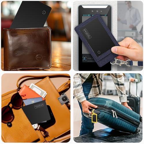 YAOTE Wallet Tracker Card, Ultra-Thin Luggage Tracker Works with Find My (iOS only), Item Locator for Wallet, Suitcase, ID Card and More, Wireless Charging, Water Resistant