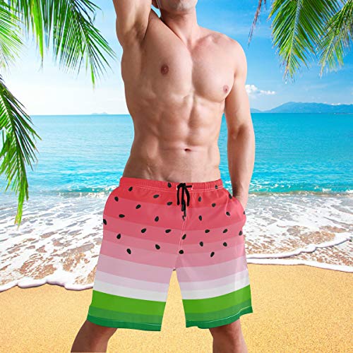 visesunny Hawaiian Palm Tree Beach Shorts for Men Summer Swim Trunks Sports Running Bathing Suits with Mesh Lining