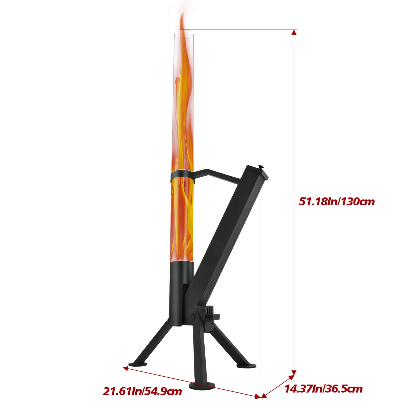 CHARMELEON Wood Pellet Fire Pits for Outside – Portable Wood Pellet Heater – Painted Stainless Steel Outdoor Fire Pit for Backyard – Patio Rocket Stove – Matte Black