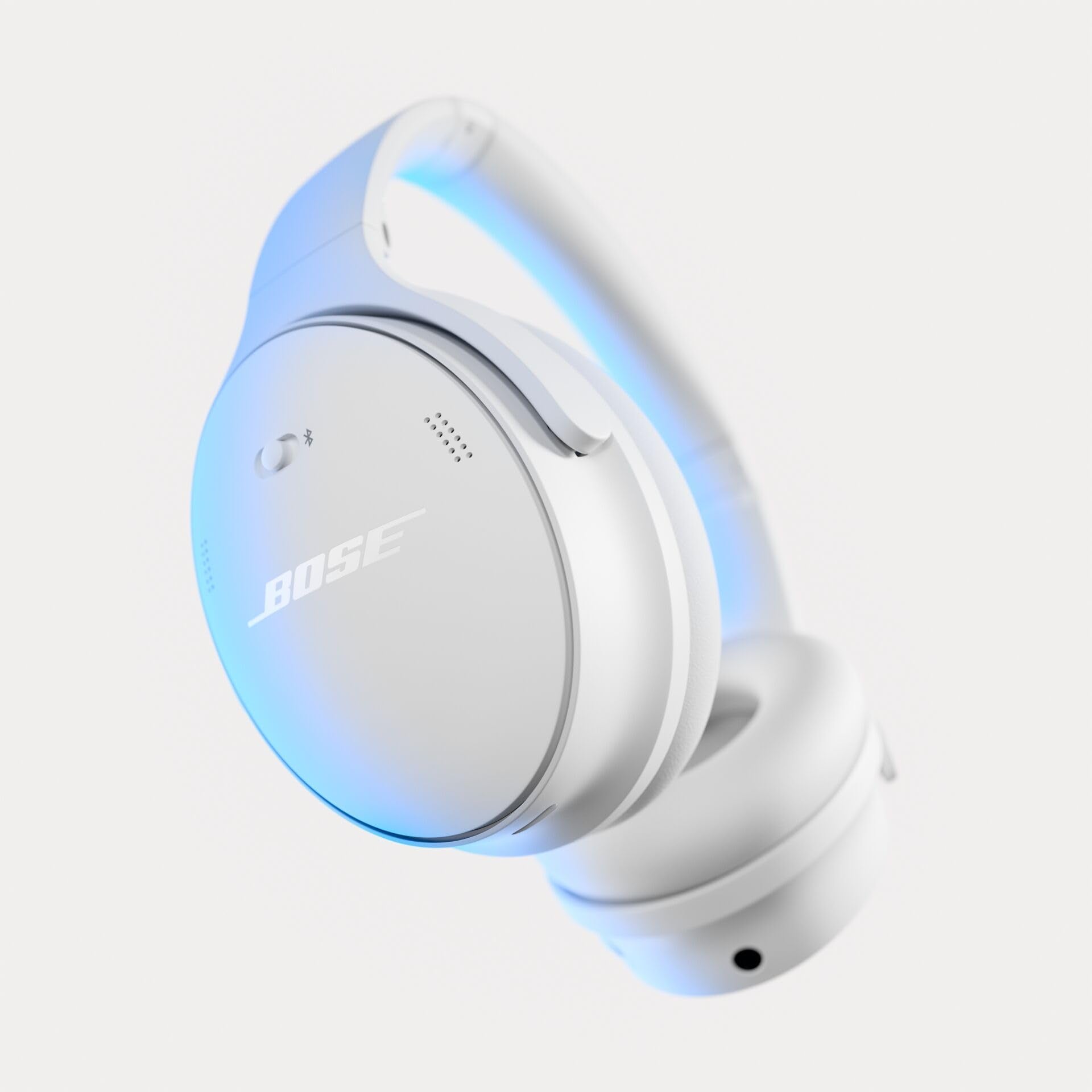 Bose QuietComfort Bluetooth Headphones, Wireless Headphones, Over Ear Noise Cancelling Headphones with Mic, Up To 24 Hours of Battery Life, White Smoke