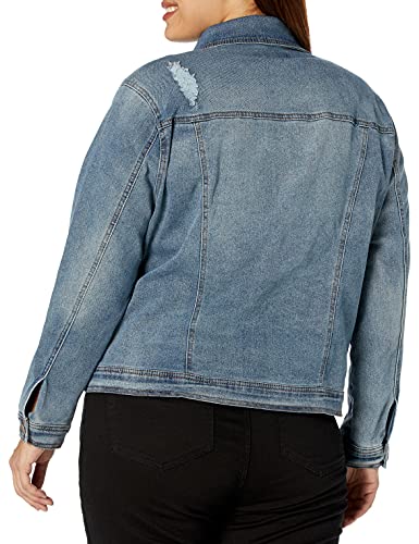 dollhouse Women's Size Genesis Plus Denim Jacket, 1X