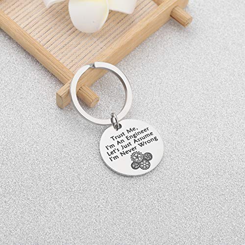 LQRI Engineer Gift Engineering Gift Trust Me I'm An Engineer Keychain Engineer Gift Retiring Gift Engineering Graduation Gift