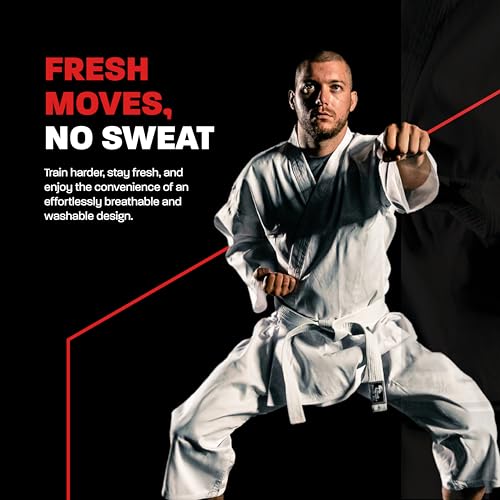 Hawk Sports Karate Uniform, Lightweight Karate Gi with Belt for Kids and Adults, Ideal for Martial Arts Training and Sparring, Durable Training Gear, Size 0 (4'3''/70lbs)