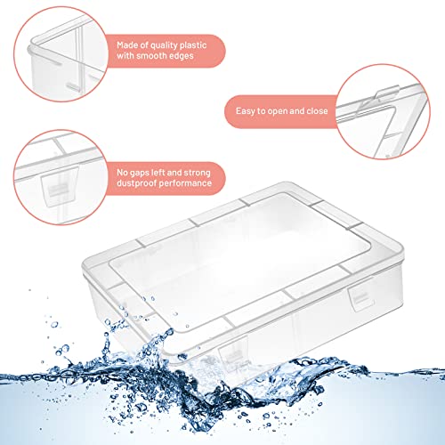 Gbivbe Small Plastic Storage Box, 13 Pieces Plastic Storage Cases Bead Organizers Boxes with Lid Mini Rectangles Boxes Craft Supply Case Bead Containers for Organizing
