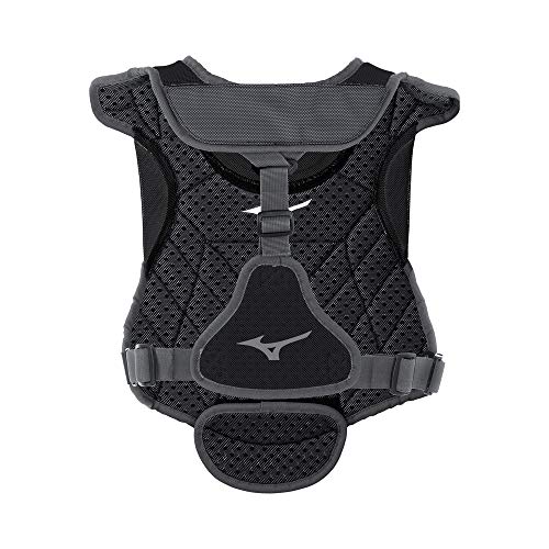 Mizuno Samurai Women's Fastpitch Softball Chest Protector 13'', BLACK-GREY