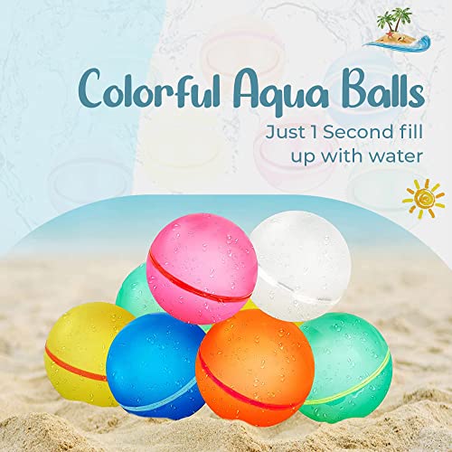 LEGACY KIDS Light Up Bath Toys For Kids Ages 4-8, Reusable water balloons For Kids, Water Balloons Quick Fill, Refillable Water Balloons For Kids, Magnetic, Reuse Water Balloons, Silicone (LED Light)