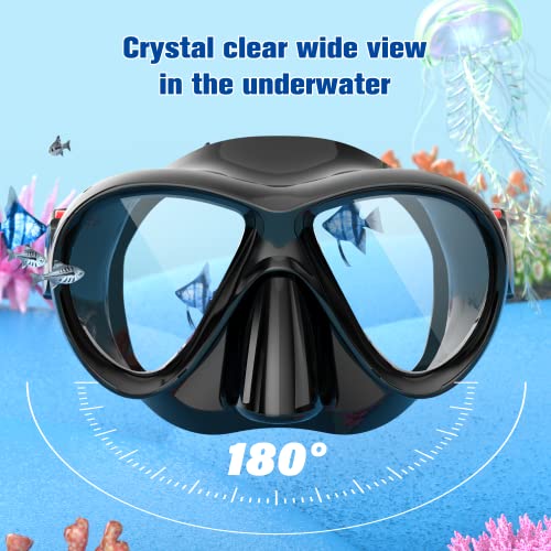 Findway Kids Swim Goggles Snorkel Diving Mask for Youth, Swimming Goggles Anti-Fog 180° Clear View for Kids 4-16 Boy &Girl