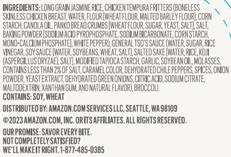 Amazon Kitchen, General Tso's Chicken, Single Serve Meal, 12 Oz