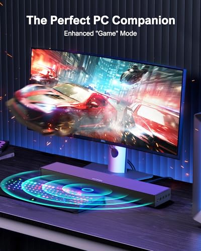 ULTIMEA Sound Bars for TV with Subwoofer, 2.1 Deep Bass Soundbar for PC Game, Home Audio Sound Bars for Smart TV Bluetooth 5.3 TV Sound Bar Speakers Work with HDMI ARC/Opt/AUX, Nova S40, 2024 Updated