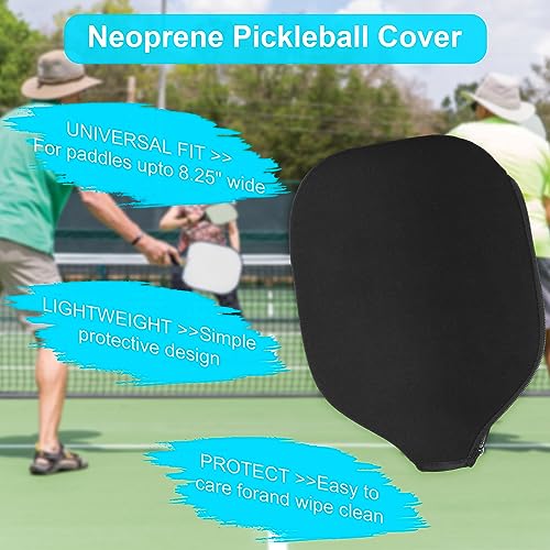 Pickleball Paddle Cover, Pickleball Paddle Covers Only Neoprene Sleeve, Pickleball Racket Sleeve - Compatible with Most USAPA Standard and Extended Pickleball Racquets