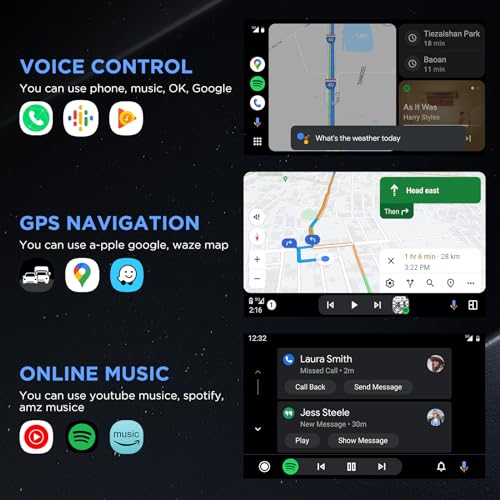 MSXTTLY Android Auto Wireless Adapter for Car Android auto Small Car Dongle for OEM Wired Car Model 2017+ Play Plug USB C to A, USB A Extension Cable, 90 Degree USB A Adapter, 3 Adapters, U2A-AIR