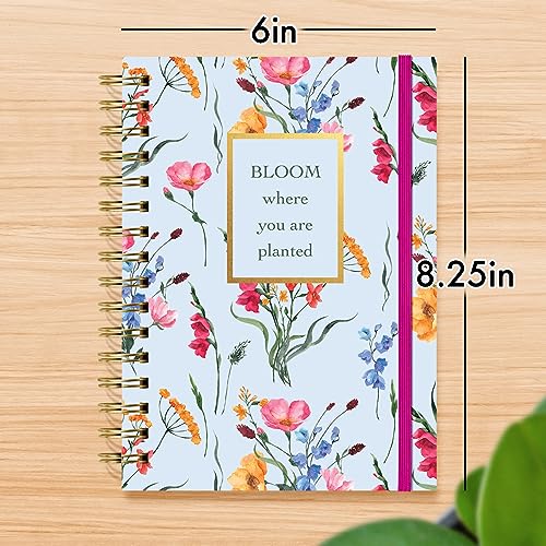 Designer Greetings, Designer Papers Flex Cover Journal with Elastic Band, Pink and Gold Bird Design - 320 Pages (6” x 8.25”) - Back-to-School Supplies, Creative Writing, Personal Notes