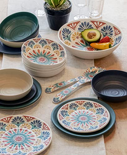 Abode Homewares Planta Desert Rio Dinner Plate, 10.5", Planta (Majority Plant Based with Melamine Binder), Indoor/Outdoor, Set of 6